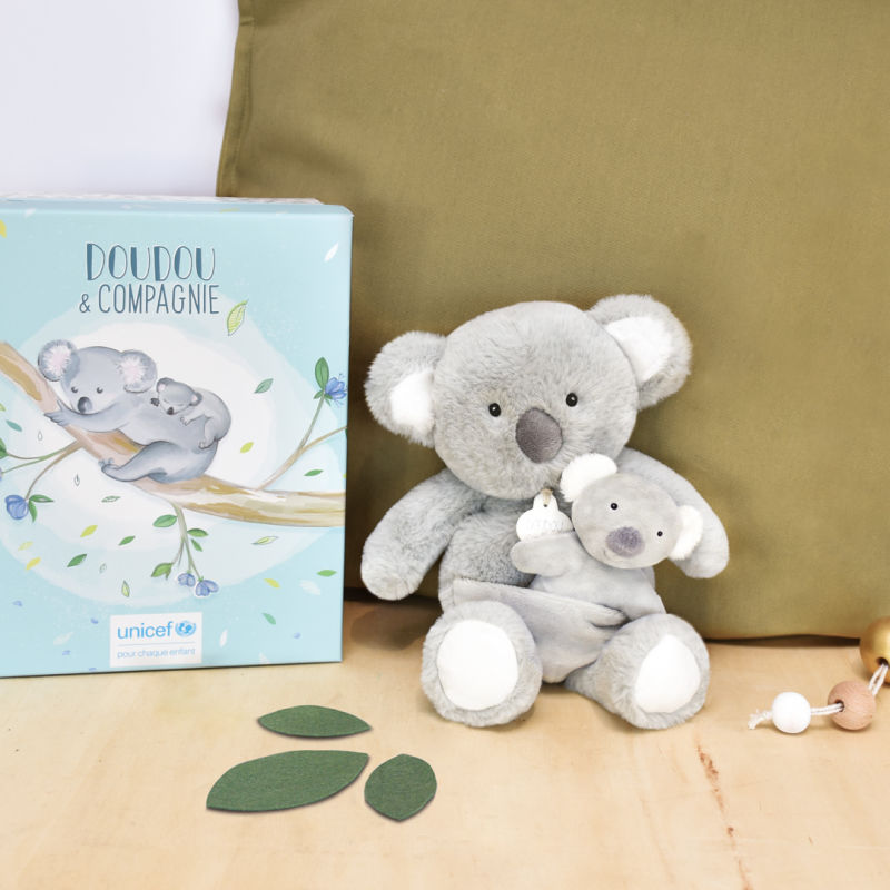  - unicef - peluche koala avec bébé 25 cm 